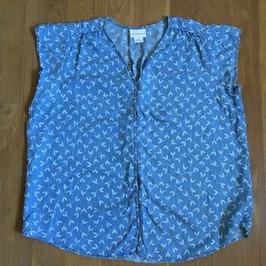 Liz Claiborne Large Chambray Top